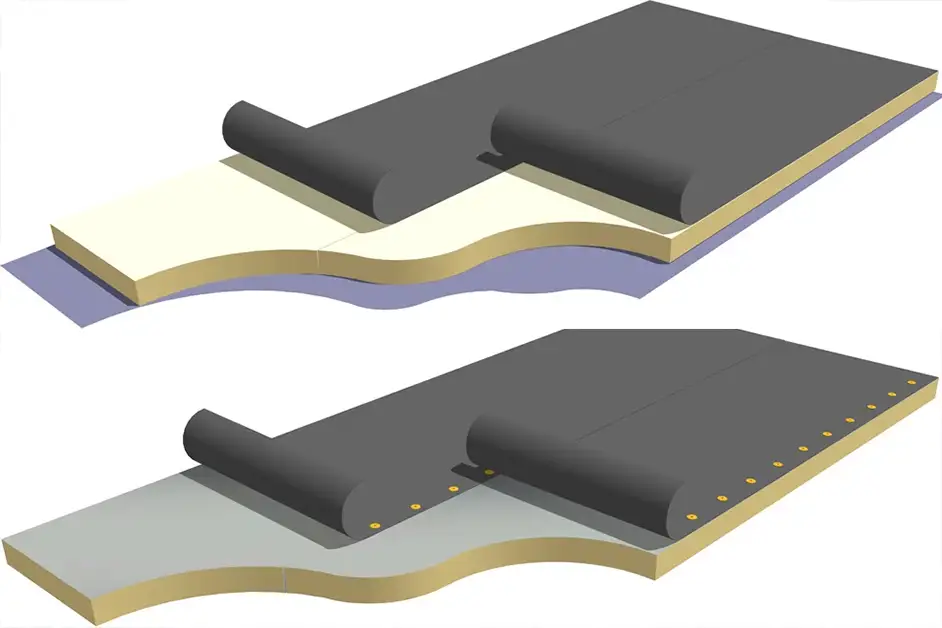 Roof types suitable for electronic leak detection
